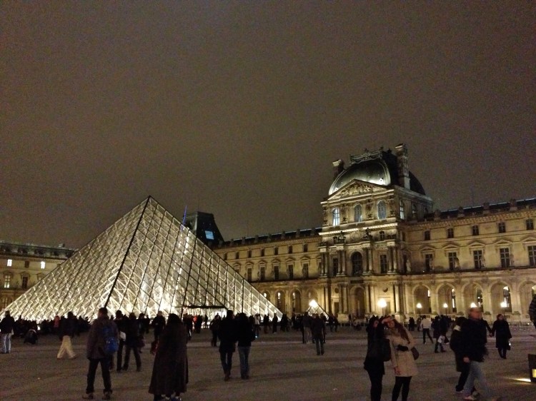 Louvre at night