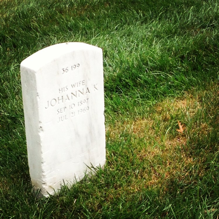 His wife headstone