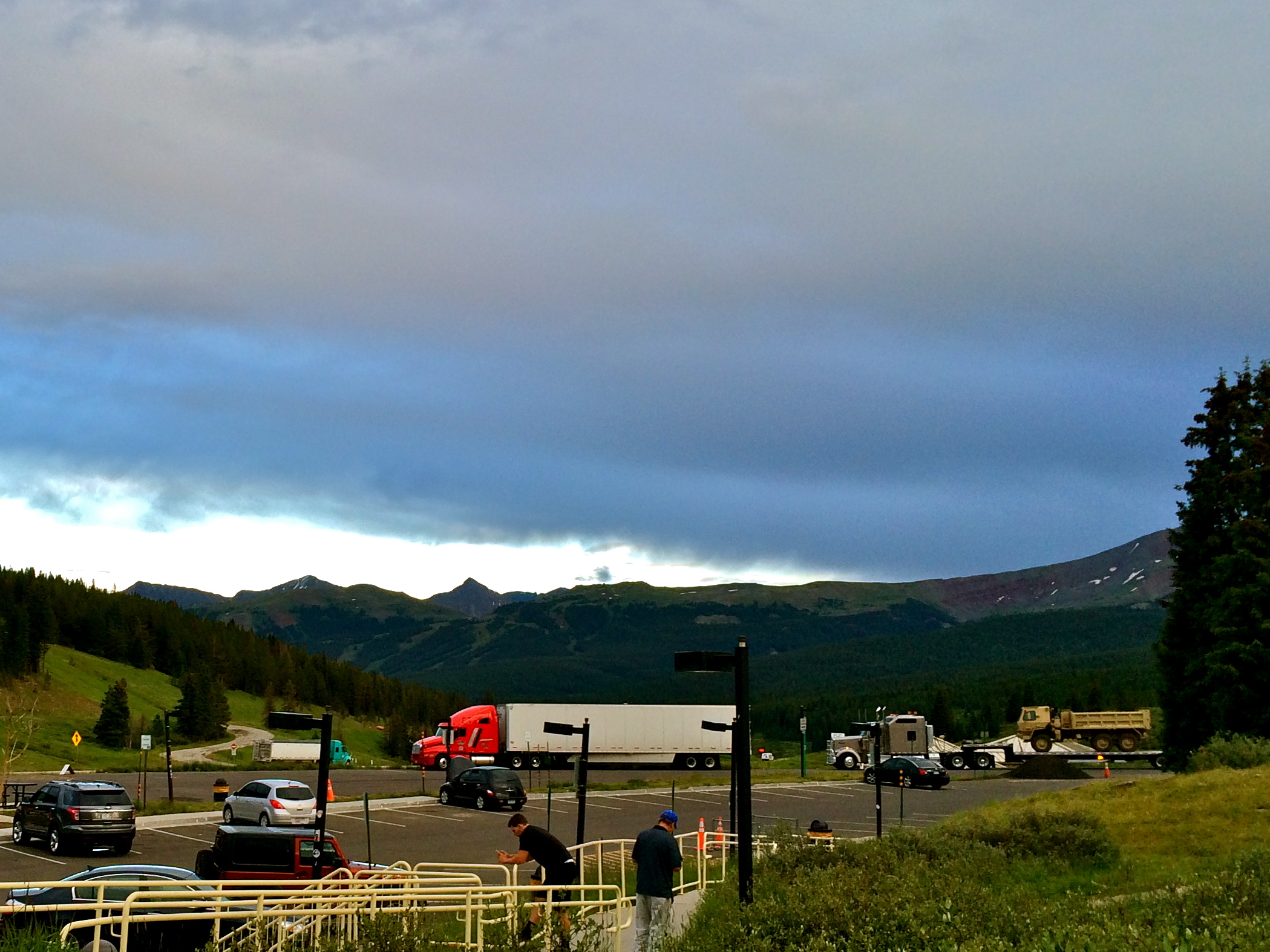 View of mountains at rest stop