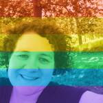 Photo of Jodi with rainbow filter