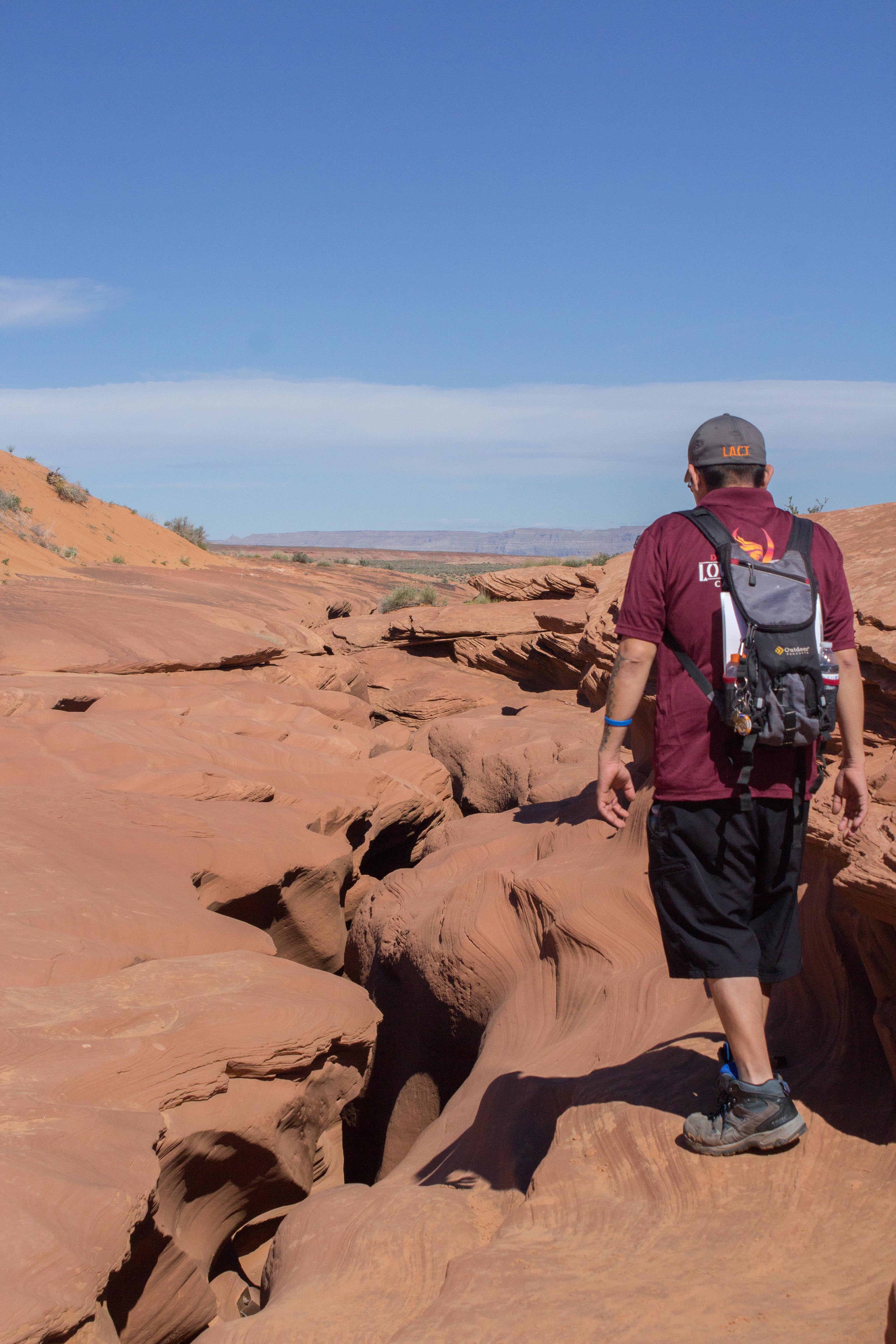 Looking at a Slot Canyon from above